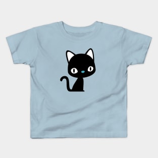 Cute black cats and fish bones Kids T-Shirt